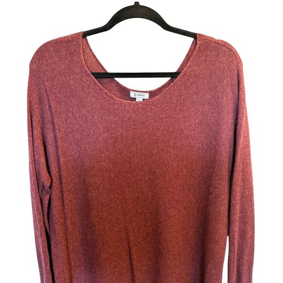 Susina high low plum purple tunic sweater size large - Picture 3 of 4